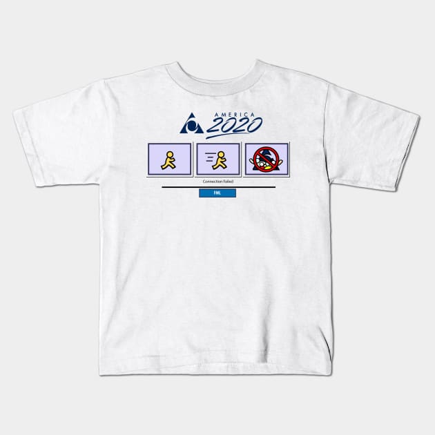 America Online 2020 Kids T-Shirt by Jones Factory